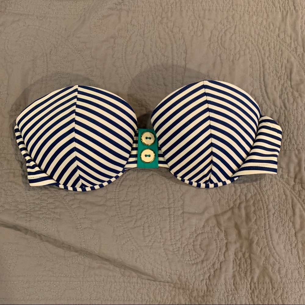 Striped bikini top